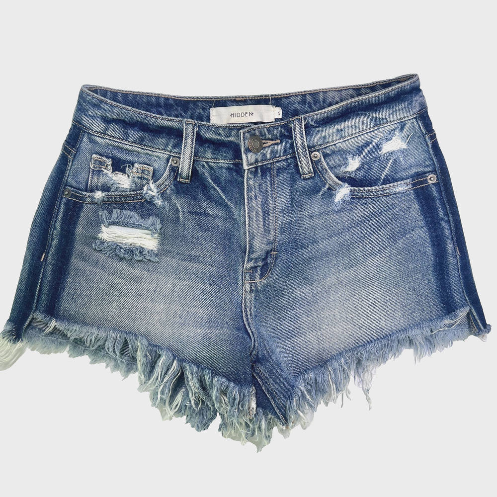 Hidden Shorts S 26 90s Cutoff High Waist Jorts Festival Cowgirl Western Y2K